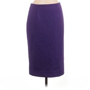 Eva Mendes for New York & Company Textured Purple Pencil Skirt